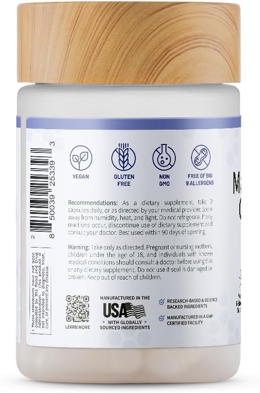 Snap Supplements Triple Magnesium Complex for Women & Men for Sleep & Muscle Support – 400mg, 3-in-1 Magnesium (Bisglycinate, Citrate & Oxide) Chelated for High-Absorption, 60 Capsules