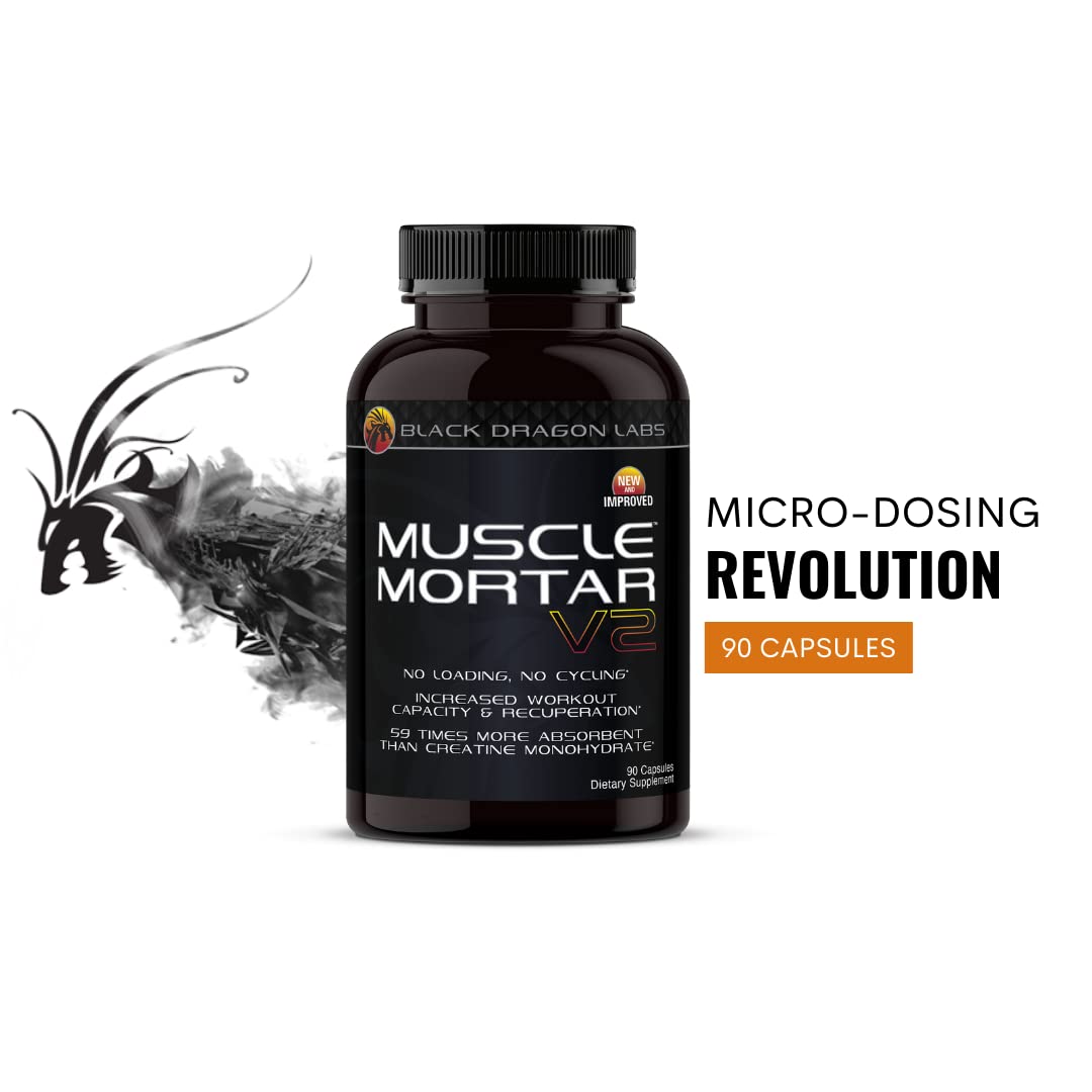 Black Dragon Labs Muscle Mortar Creatine HCL Capsules, 120 Count