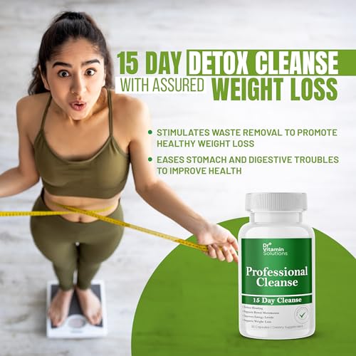 DR VITAMIN SOLUTIONS 15 Day Cleanse Thermogenic Fat Burner Water Weight Loss Bundle, 180 Capsules