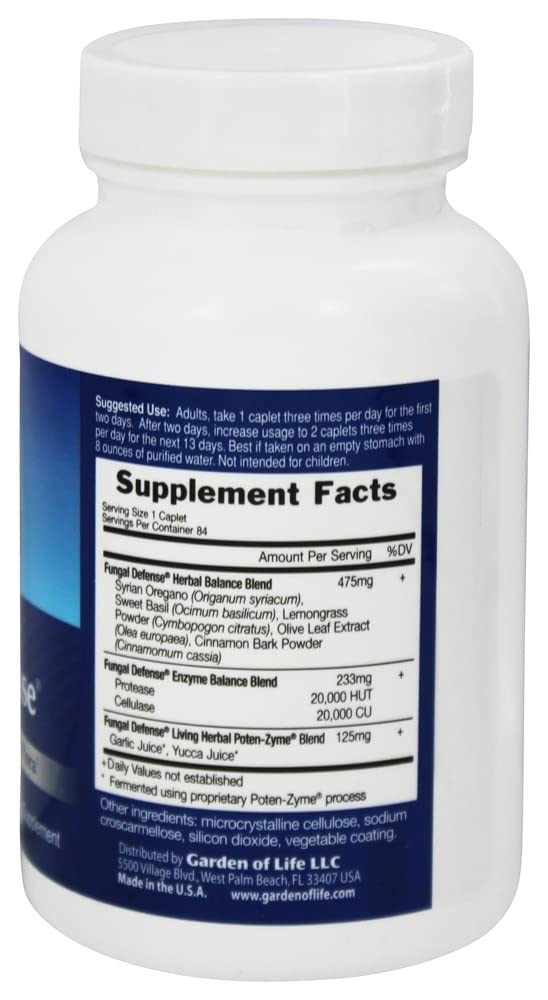 Garden of Life Fungal Defense Caplets, 84 Count