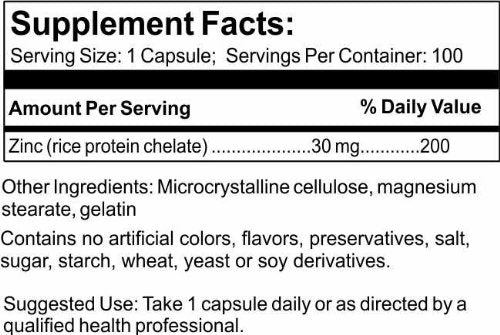 Time Laboratories Zinc 30 Plus Capsules 90 Count