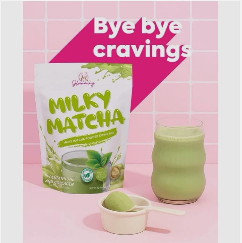 Generic Cris Cosmetics Milky Matcha Glutathione and Collagen Drink Powder Pack of 10