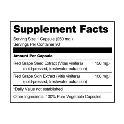 Seagate Grape Seed Extract 250mg Capsules 90 Count