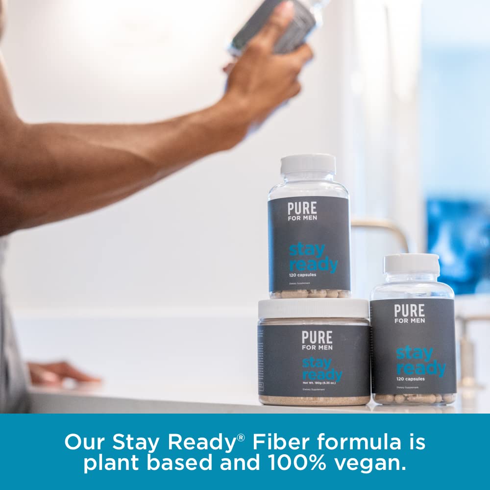 Pure for Men Original Cleanliness Stay Ready Fiber Supplement Capsules 60 Count