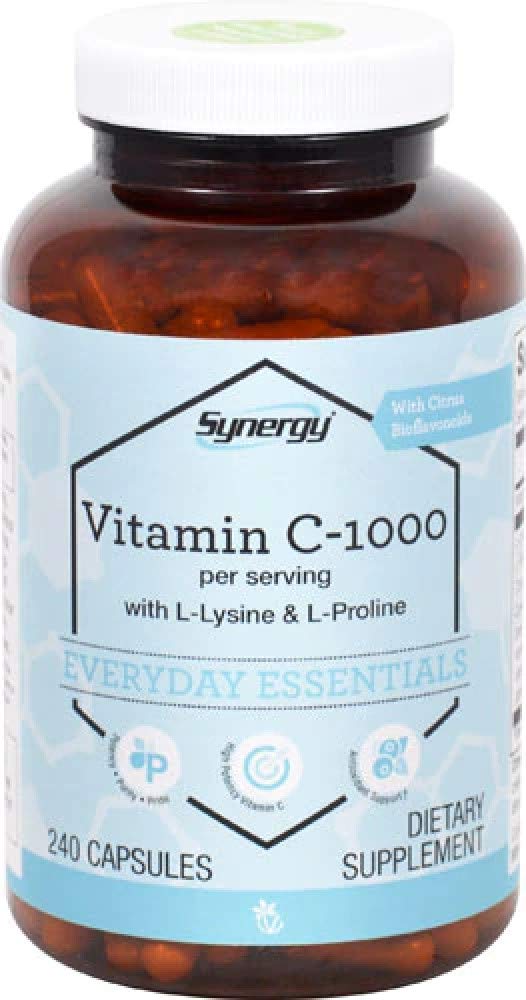 Vitacost Synergy Vitamin C-1000 Including L-Lysine & L-Proline 240 Capsules
