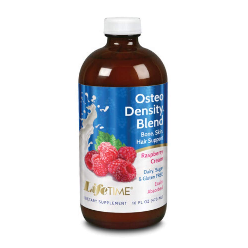 LIFETIME Osteo Density Blend Liquid Vitamin Blend, Raspberry Flavored, 16 Fl Oz Bottle