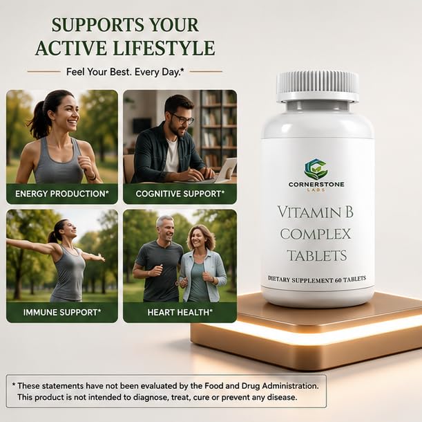 Cornerstone Labs Vitamin B Complex Tablets 60 Count