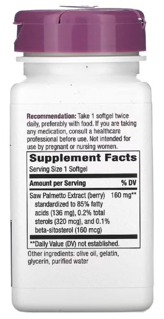 Nature's Way Saw Palmetto Extract Softgel 1 Count