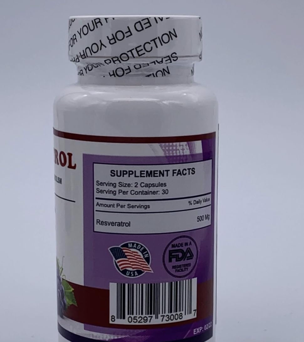 Generic Resveratrol Capsule, 60 Count