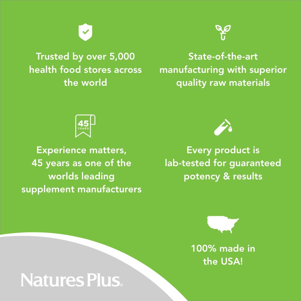 NaturesPlus Vitamin B1 300 mg Sustained Release Tablets 90 Count