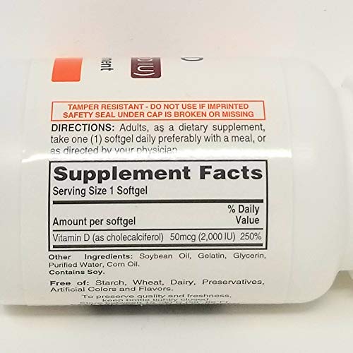 RUGBY LABORATORIES Vitamin D3 Capsule 100 Capsules