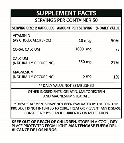 Nutrisalud Products Coral Calcium Capsules 200 Count