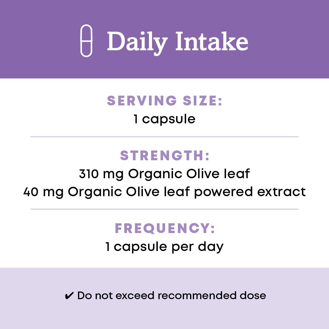 Oregon's Wild Harvest Olive Leaf Supplement Capsule 90 Count