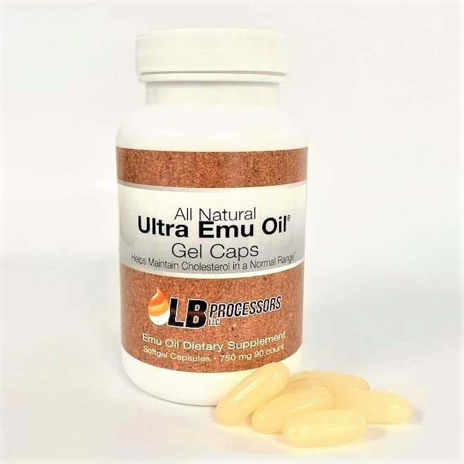 Generic LB Processors All Natural Ultra Emu Oil 750mg Softgel Capsules, 90 Count