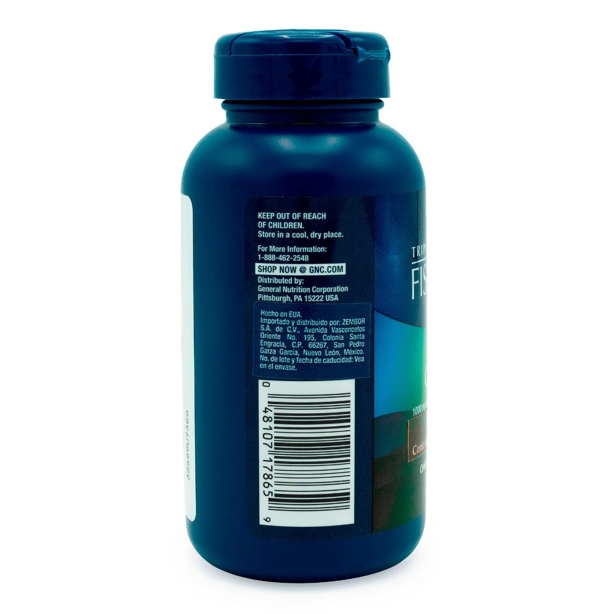 GNC Triple Strength Fish Oil Plus CoQ10 Omega-3 Softgels, 60 Count