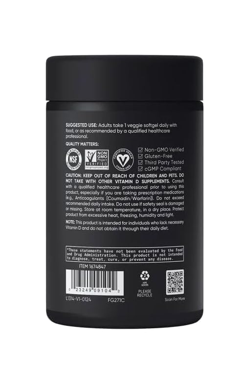 Generic Sports Vitamin D3 K2 Softgels 160 Count