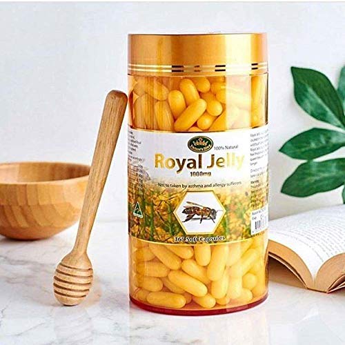 Royal(รอยัล.) Jelly Nature’s King Royal Jelly 1000mg Royal Jelly Supplement, Capsules, 100 Count