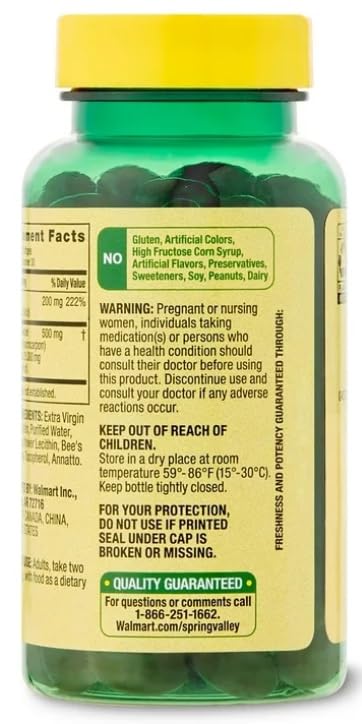 Spring Valley Cranberry Dietary Supplement 500mg Softgels 60 Count