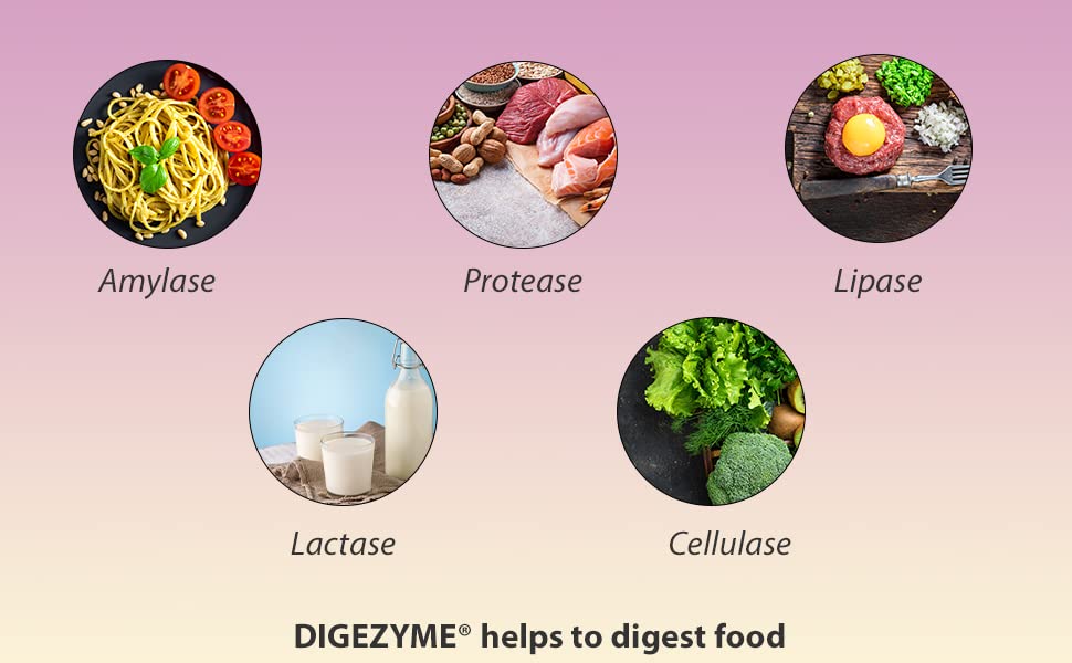 AFI America's Finest Inc DigeZyme Digestive Enzymes with BioPerine, 90 Capsules