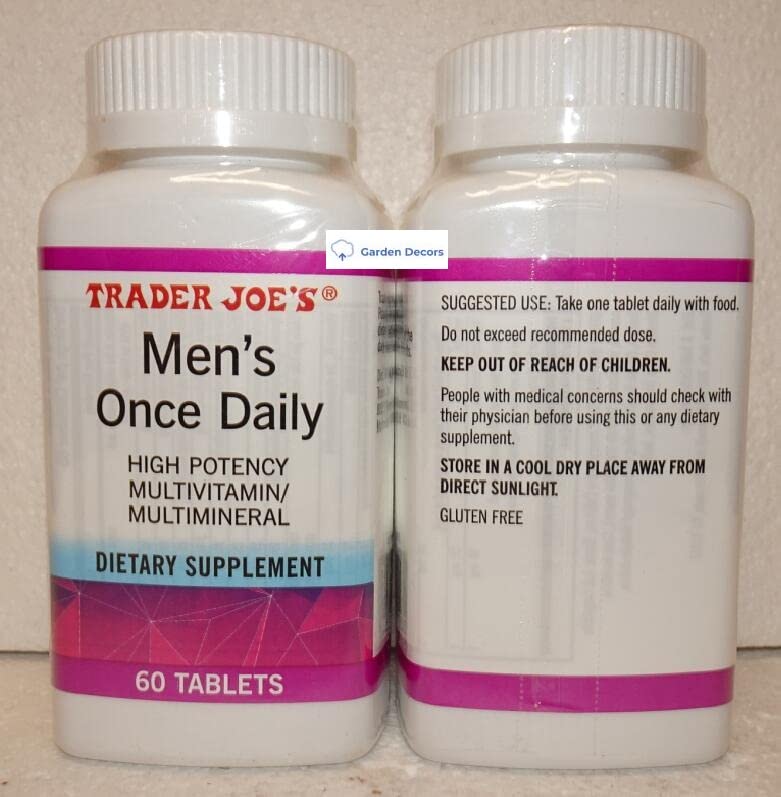 Trader Joe's2 Men’s Once Daily High Potency Multivitamin/Multimineral Dietary Supplement 60 Tablets, 2 Bottles