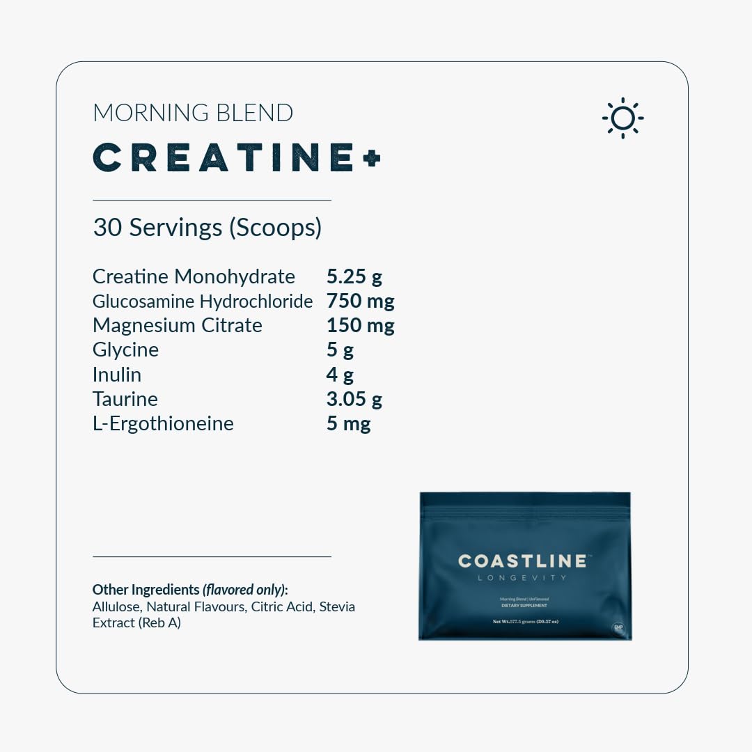Coastline Longevity Longevity Blend with Creatine (Coastal Lemonade) Powder 23.43