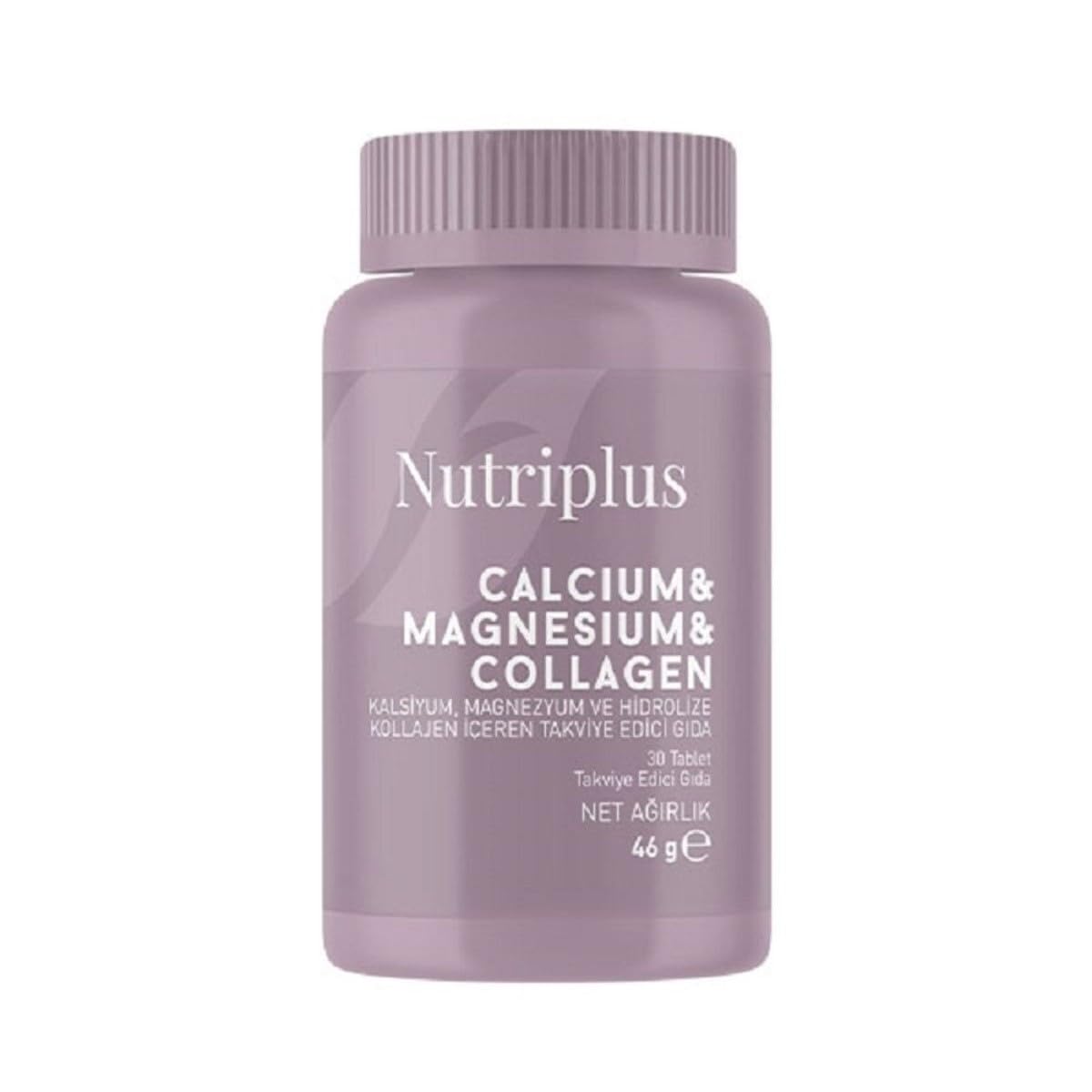 FARMASi Nutriplus Calcium & Magnesium & Collagen – Type II Collagen Capsules 30