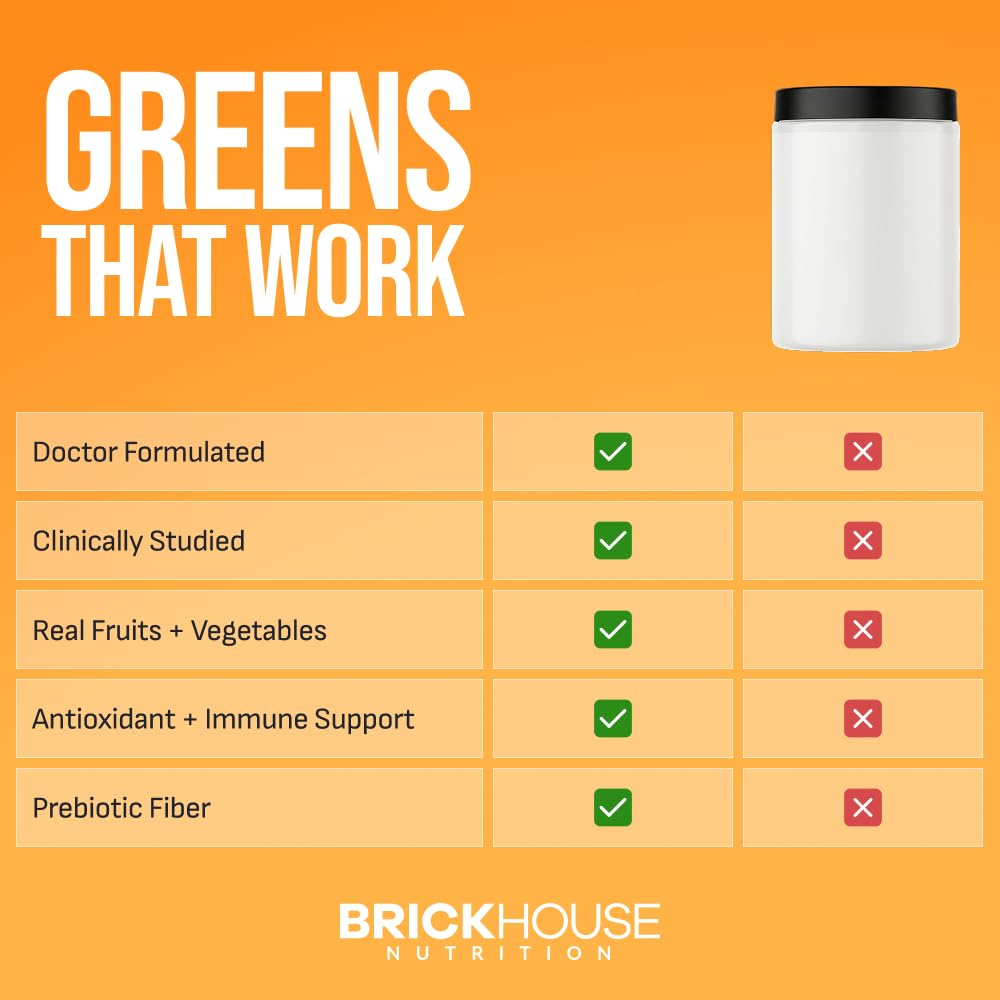 BRICKHOUSE NUTRITION Field of Greens Super Greens Powder, 12 oz