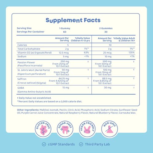 JoySpring SleepBerry Melatonin with Elderberry and Saffron Gummy, 1 Count