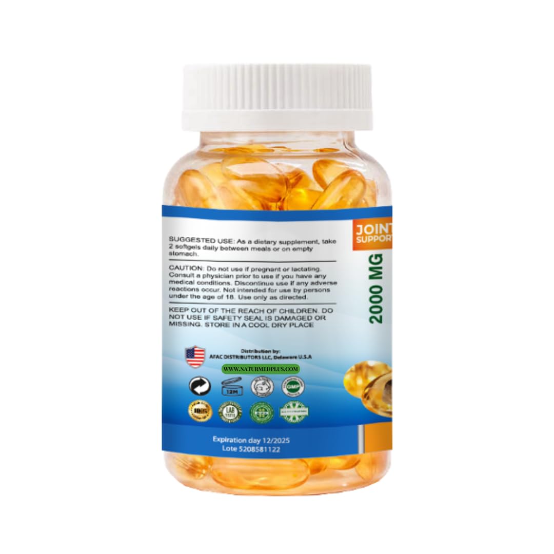 VITAMISAN Organic Omega-3 Ultra Pure Fish Oil Concentrate, EPA & DHA Triple Strength, Burpless Softgels, 120 Count