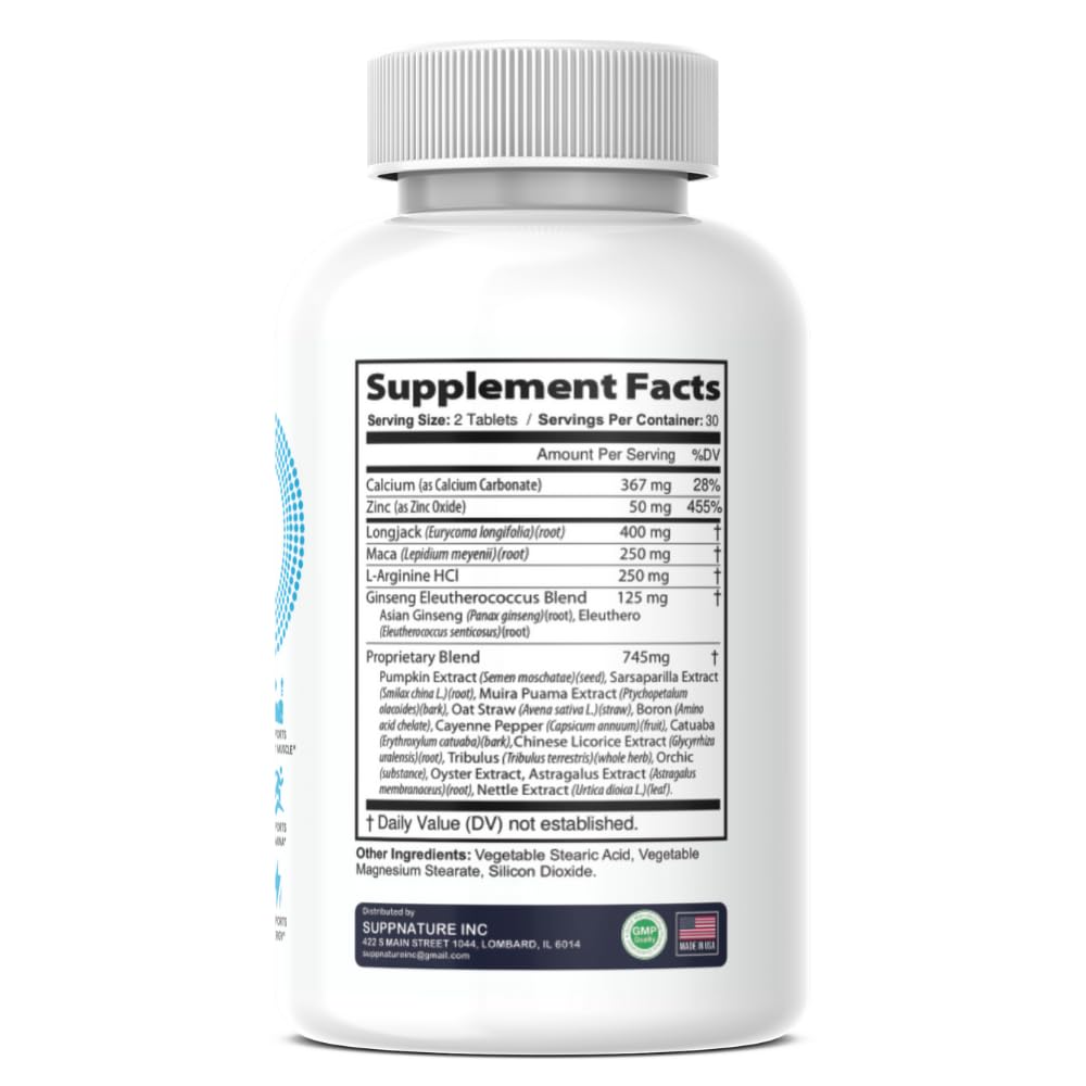 SuppNature Primo TRT Pills for Men Tablet 60 Count