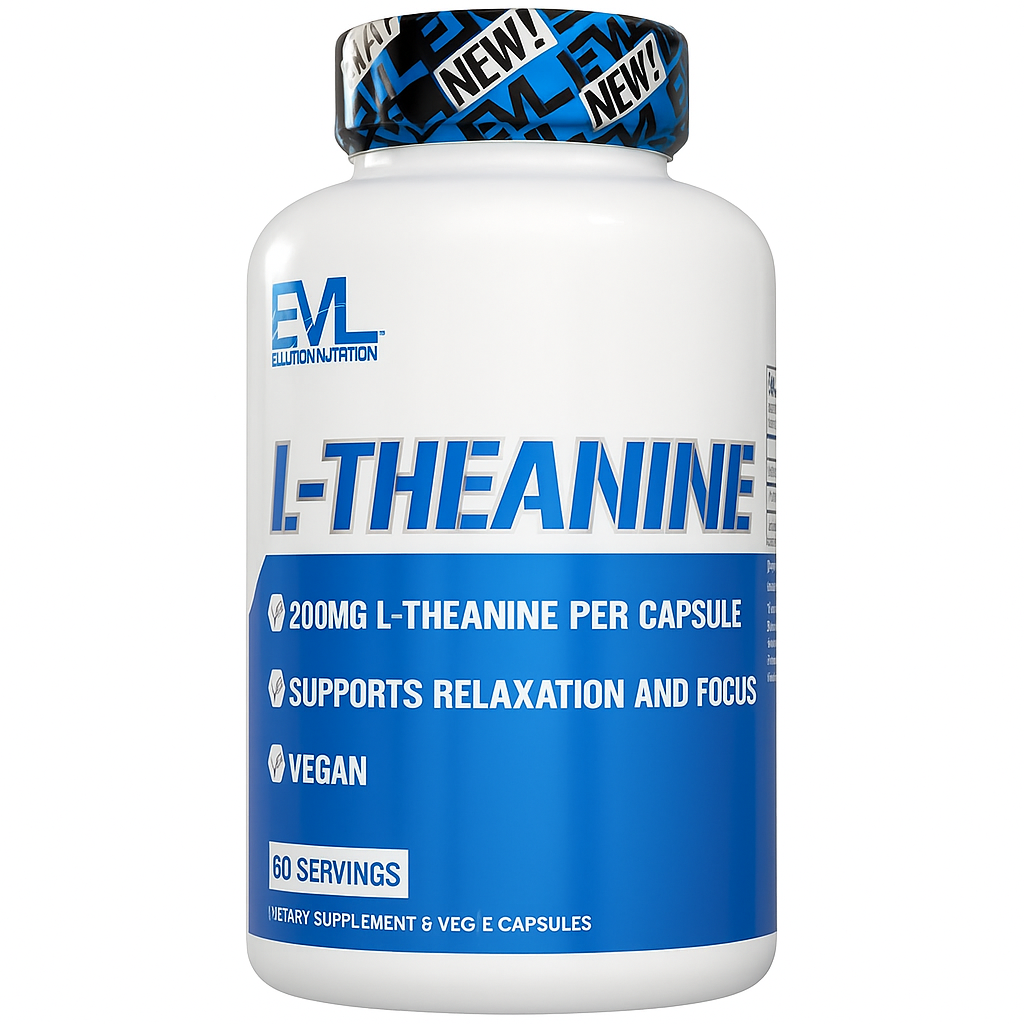 EVL Nutrition L-Theanine Capsules 60 Count