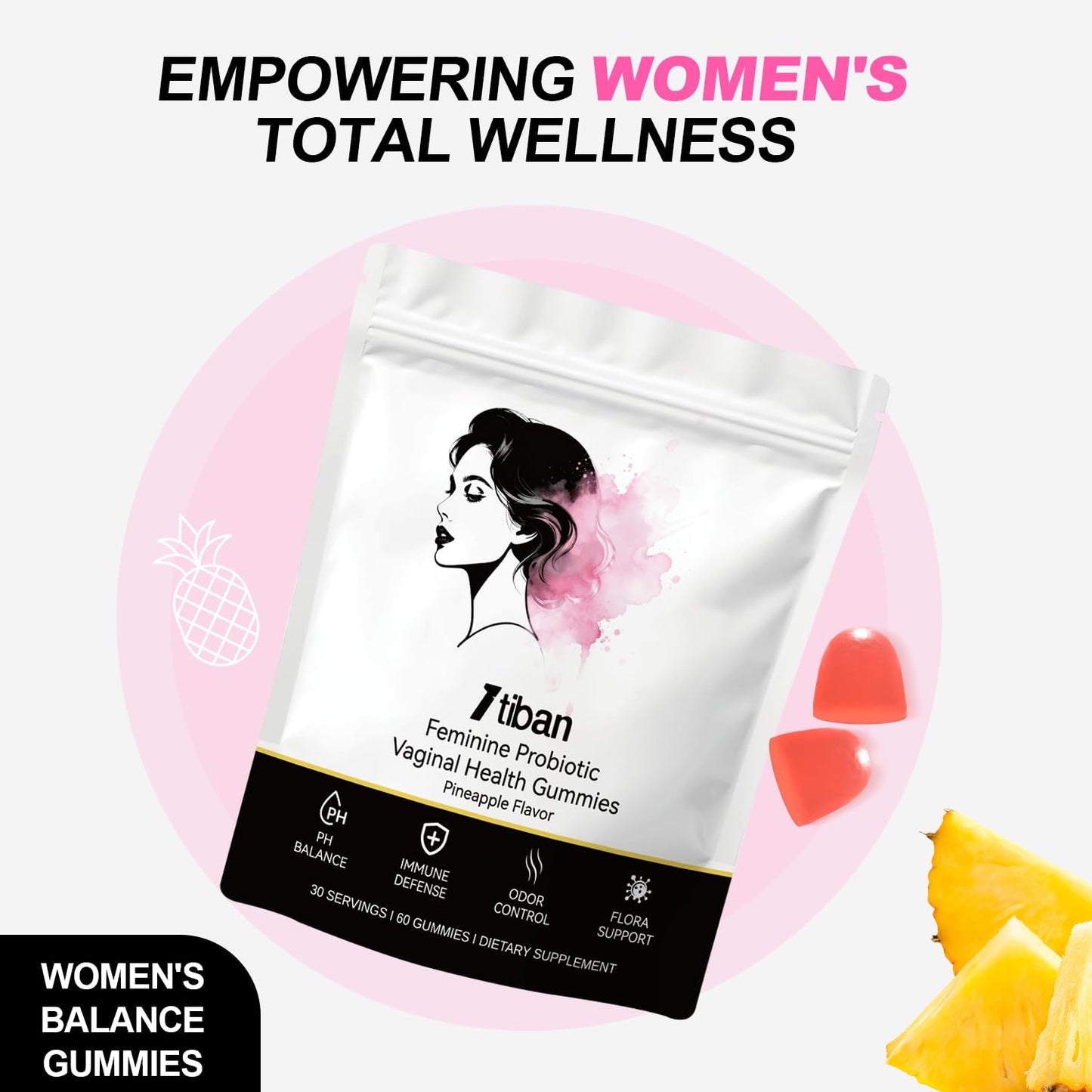 Itiban Feminine pH Balance Gummies 60 Count