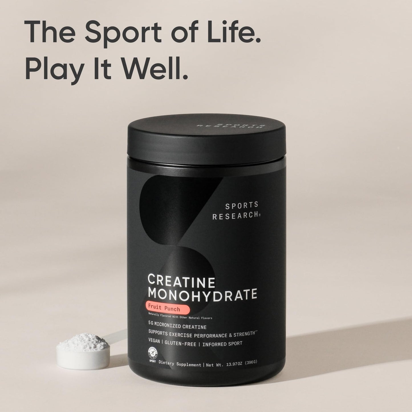 Sports Research Creatine Monohydrate Powder 13.97 oz