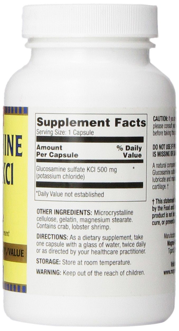 Optimum Glucosamine Sulfate KCI 500mg Capsules, 120 Count