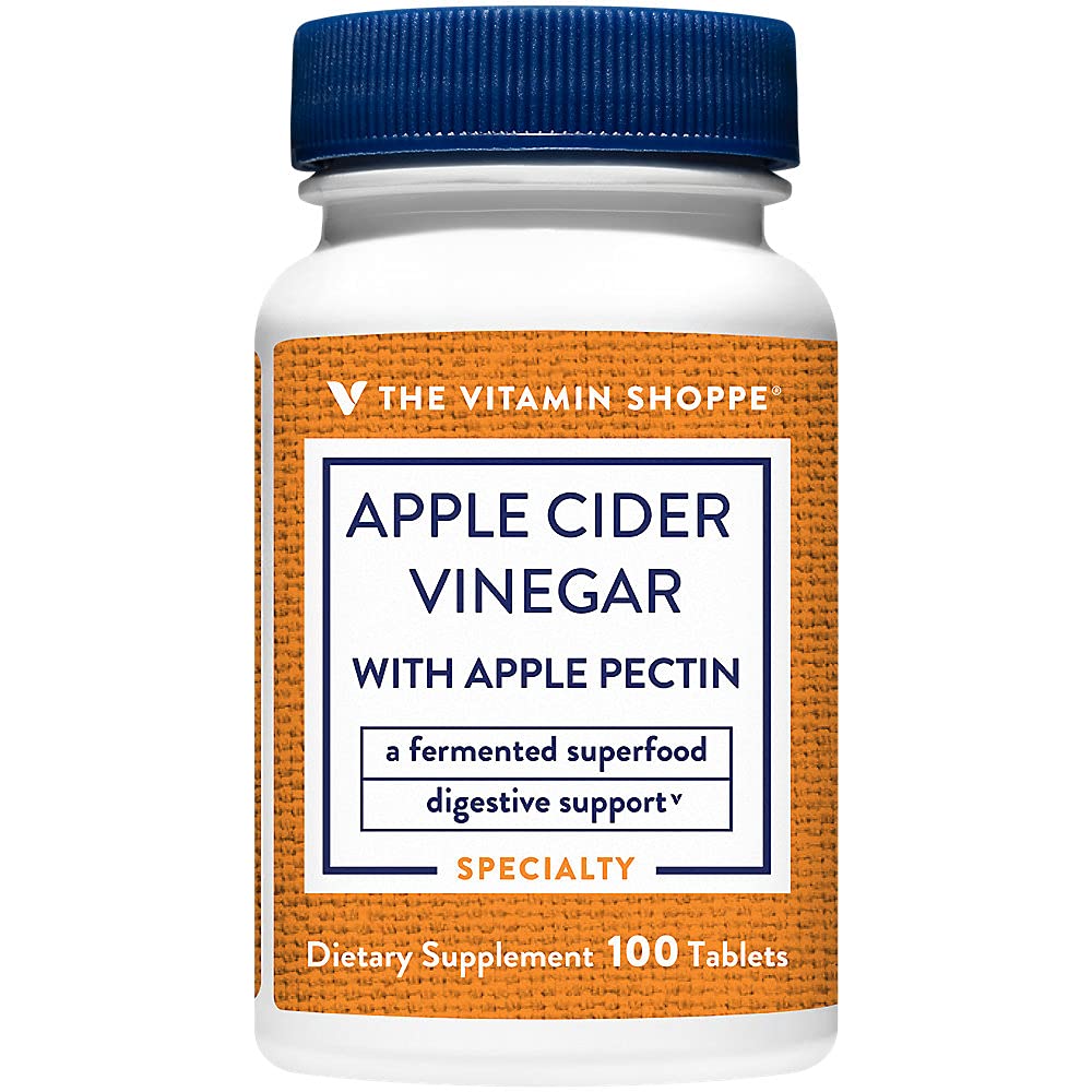 The Vitamin Shoppe Apple Cider Vinegar with Apple Pectin Tablets, 100 Tablets