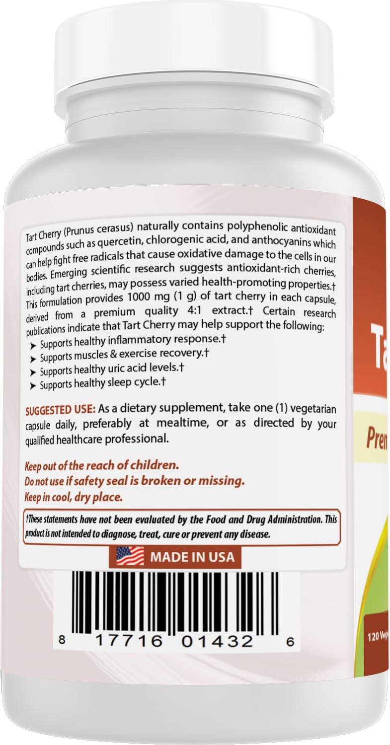 Best Naturals Tart Cherry Extract 1000 mg 360 Capsules
