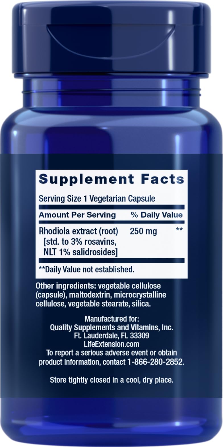 Life Extension Rhodiola Extract Capsules, 180 Capsules