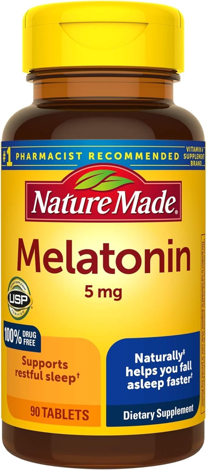 Nature Made Maximum Strength Melatonin 5 mg, 180 Tablets