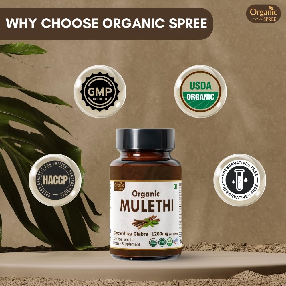ORGANIC SPREE Mulethi Licorice Root 360 Tablets