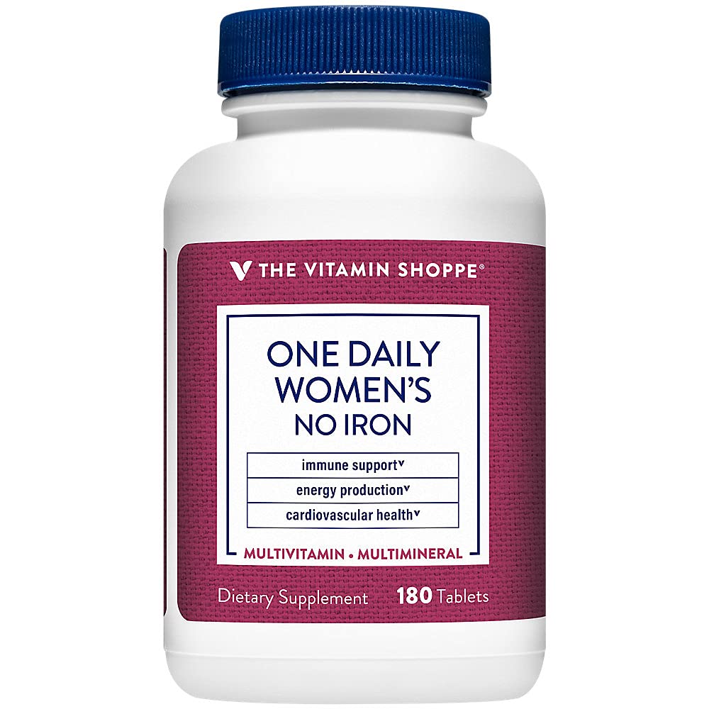 The Vitamin Shoppe Once Daily Women's Multivitamin with No Iron Tablet 180 Tablets
