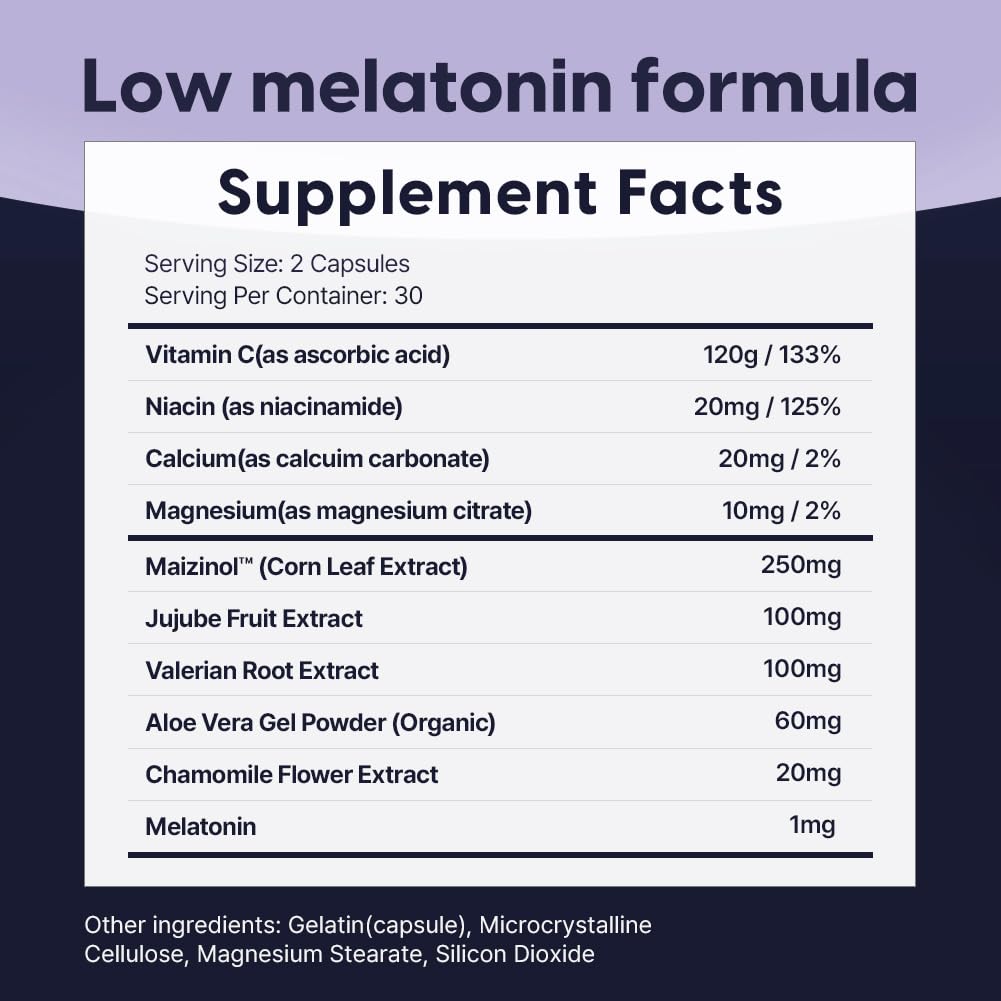 Univera Natural Dreams Melatonin Capsule 1mg, 60 Count