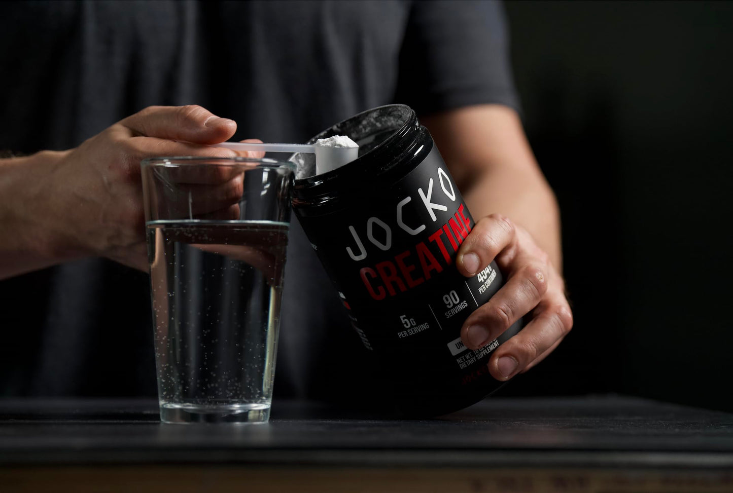 Jocko Fuel Creatine Monohydrate Powder, Unflavored, 450 Grams, 90 Servings