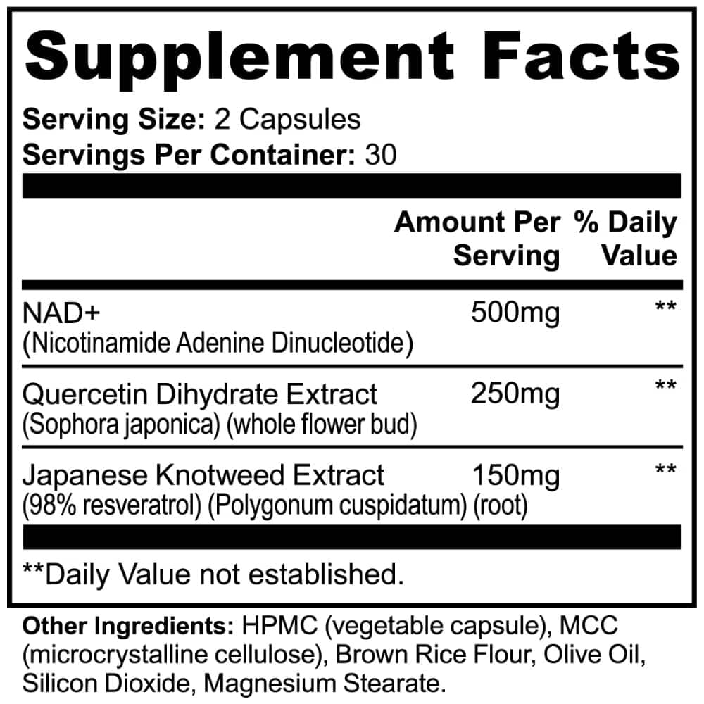World's Best Supplements NAD+ Capsules 90 Count