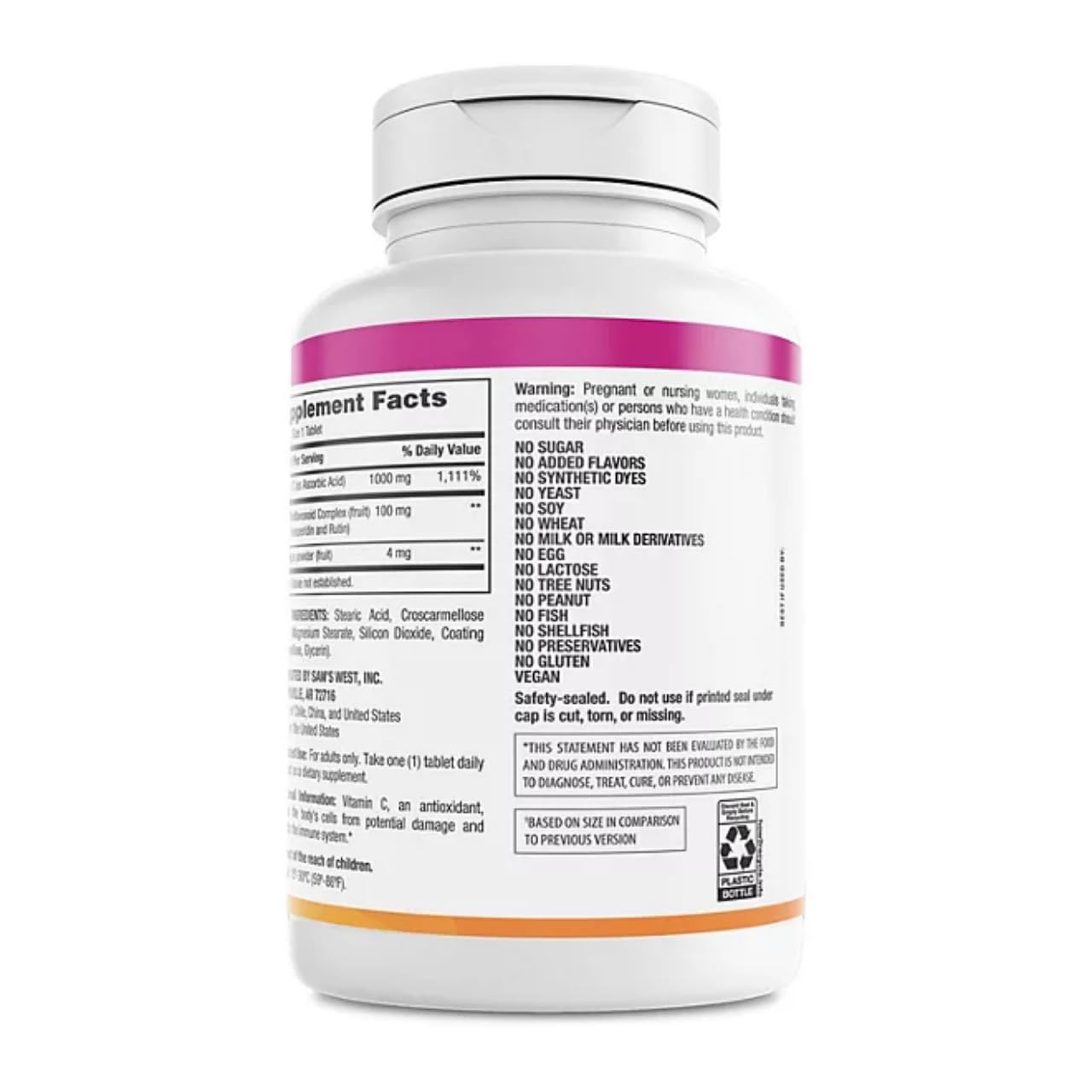 Member's Mark Vitamin C 1000 mg with Rosehips and Citrus Bioflavonoids 500 Tablets