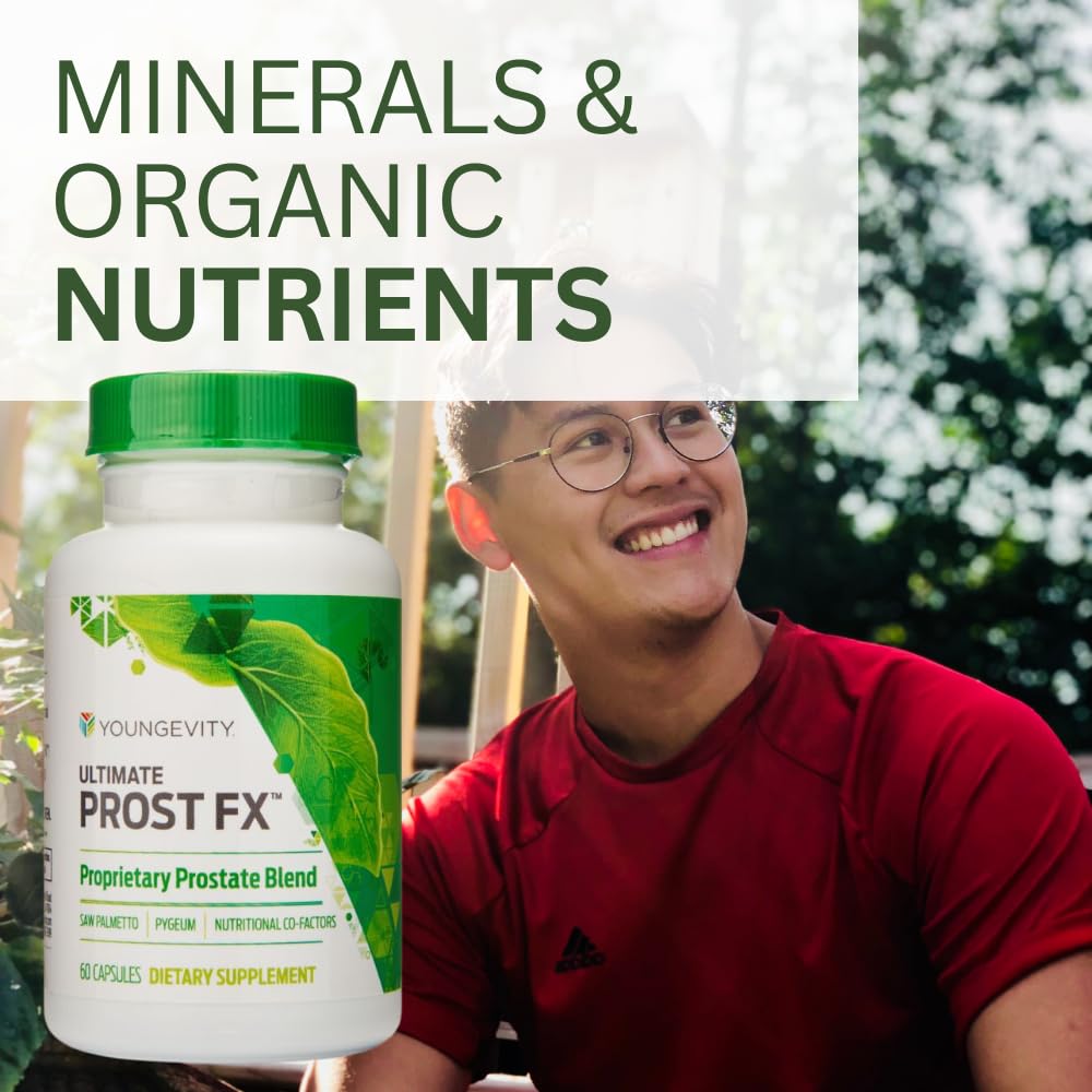 Youngevity Ultimate Prost Fx Saw Palmetto + 9 Herb Blend for Men's Prostate Health DHT Support Urinary and Prostate Supplement 60 Capsules