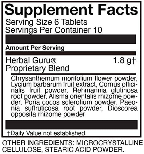Herb Guru Eye Nourish Qi Ju Di Huang Herbal Support Supplement Capsule, 60 Vegetarian Capsules