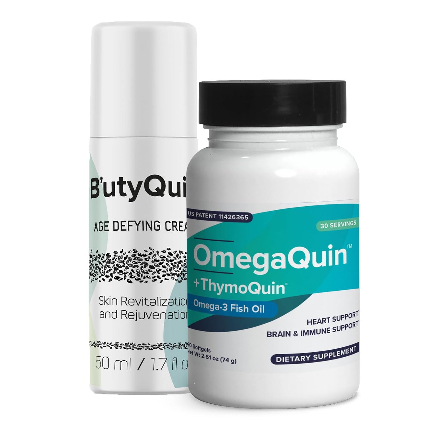 ThymoQuin Age Defying Super Combo Pack of B’UTYQUIN & OMEGAQUIN Softgels 60 Count