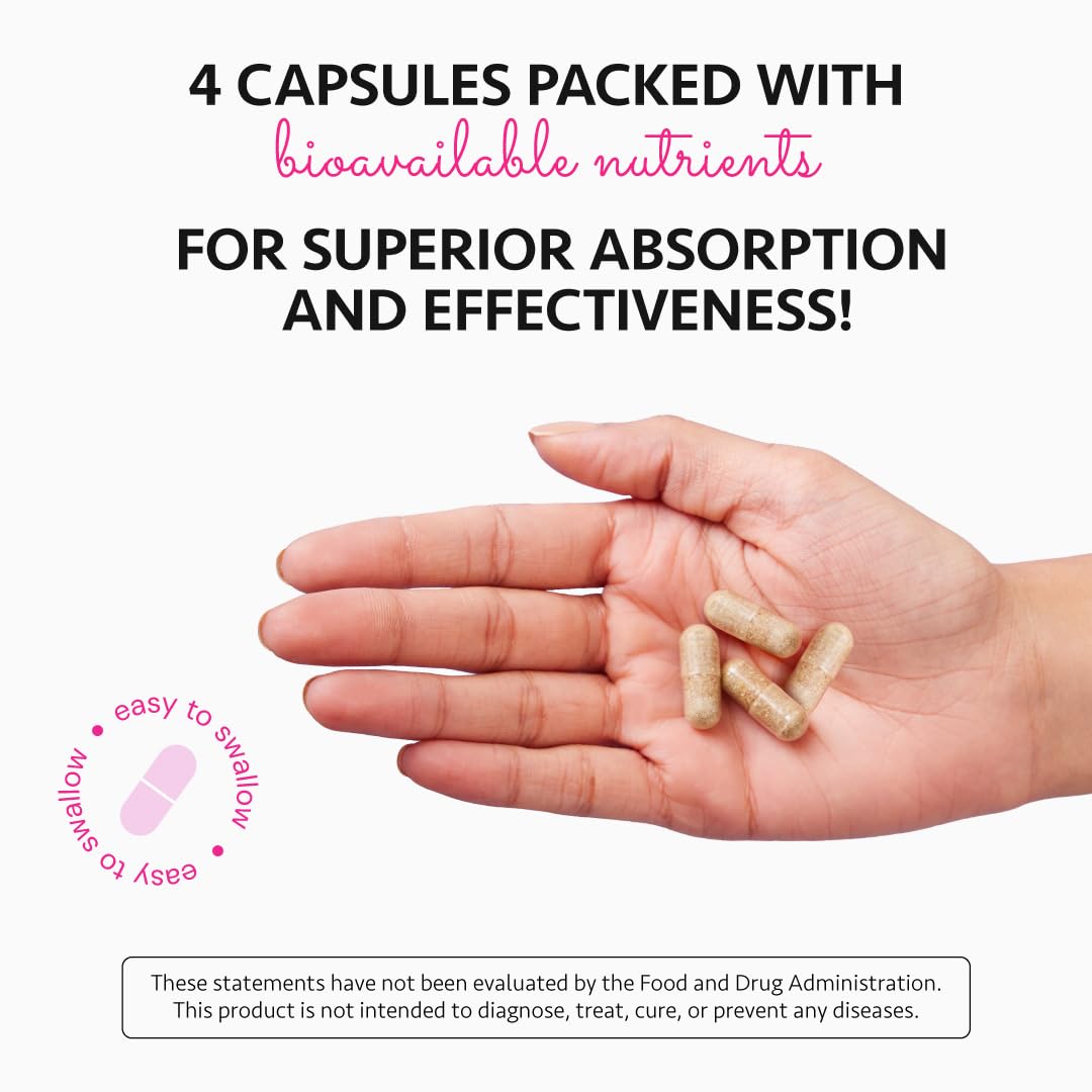 Freshly Moms Ayurvedic Elite Prenatal Vitamins with Folate, Choline, Iron, Iodine & more 120 Capsules