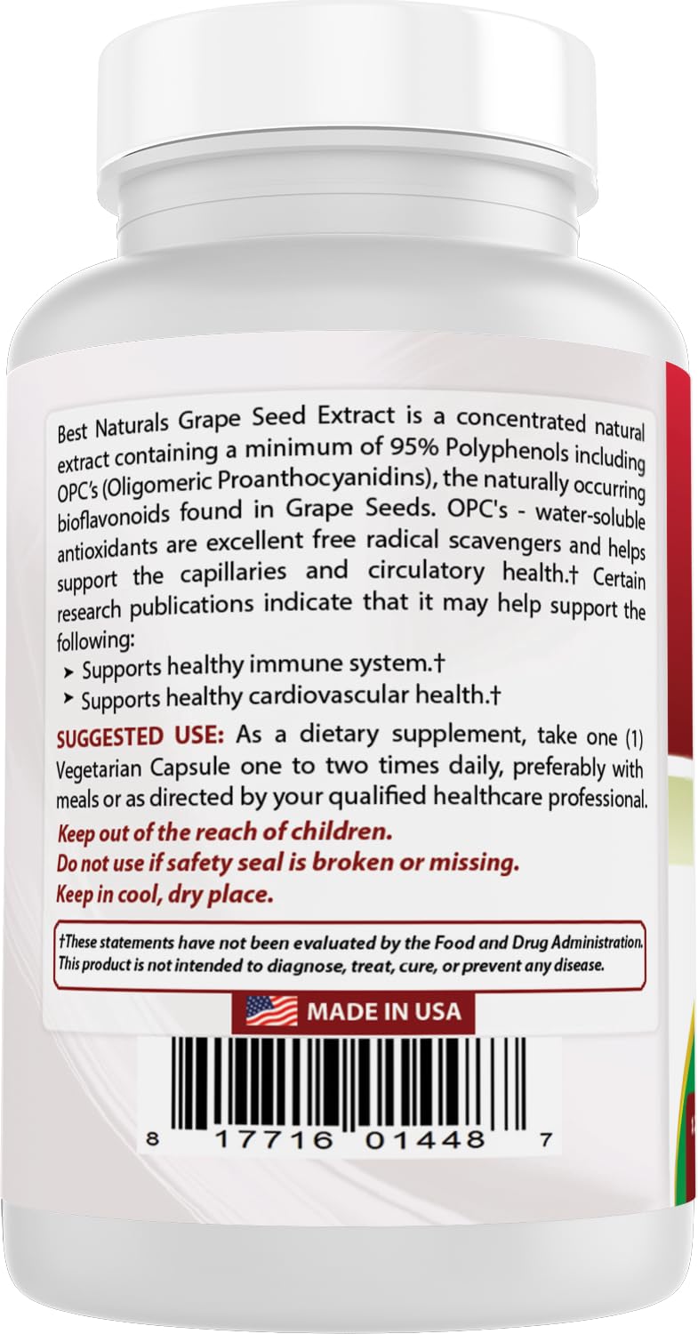 Best Naturals Grapeseed Extract 400 mg Capsule 360 Capsules