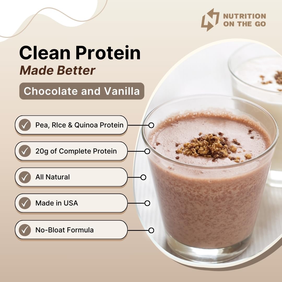 Nutrition On The Go 2-in-1 Vegan Protein + Creatine Travel Packets, 30 Packets
